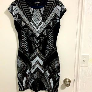 Express sequin dress small